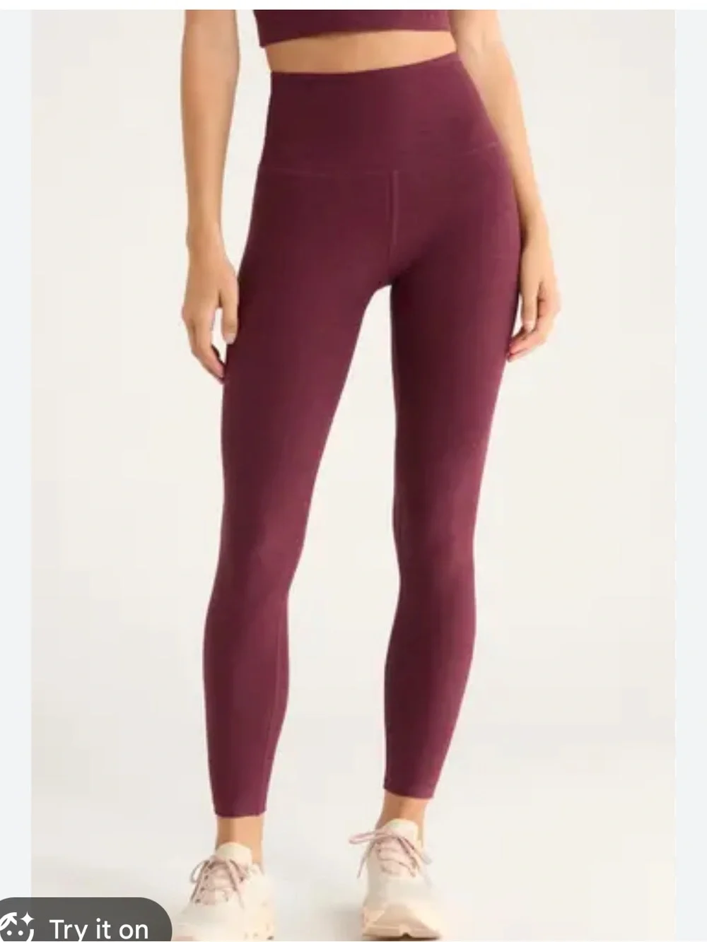 Beyond Yoga Caught In The Midi Legging High-Leggings - Burgundy red color small - Picture 2 of 16